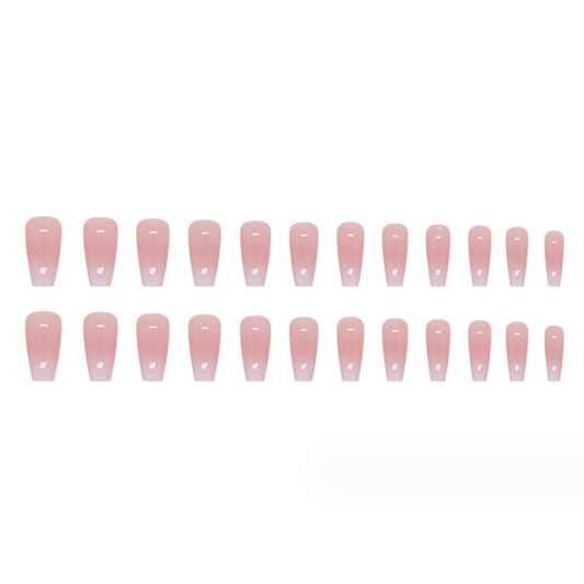 699 Bling Bling Glitter Mid-Length Coffin Nails