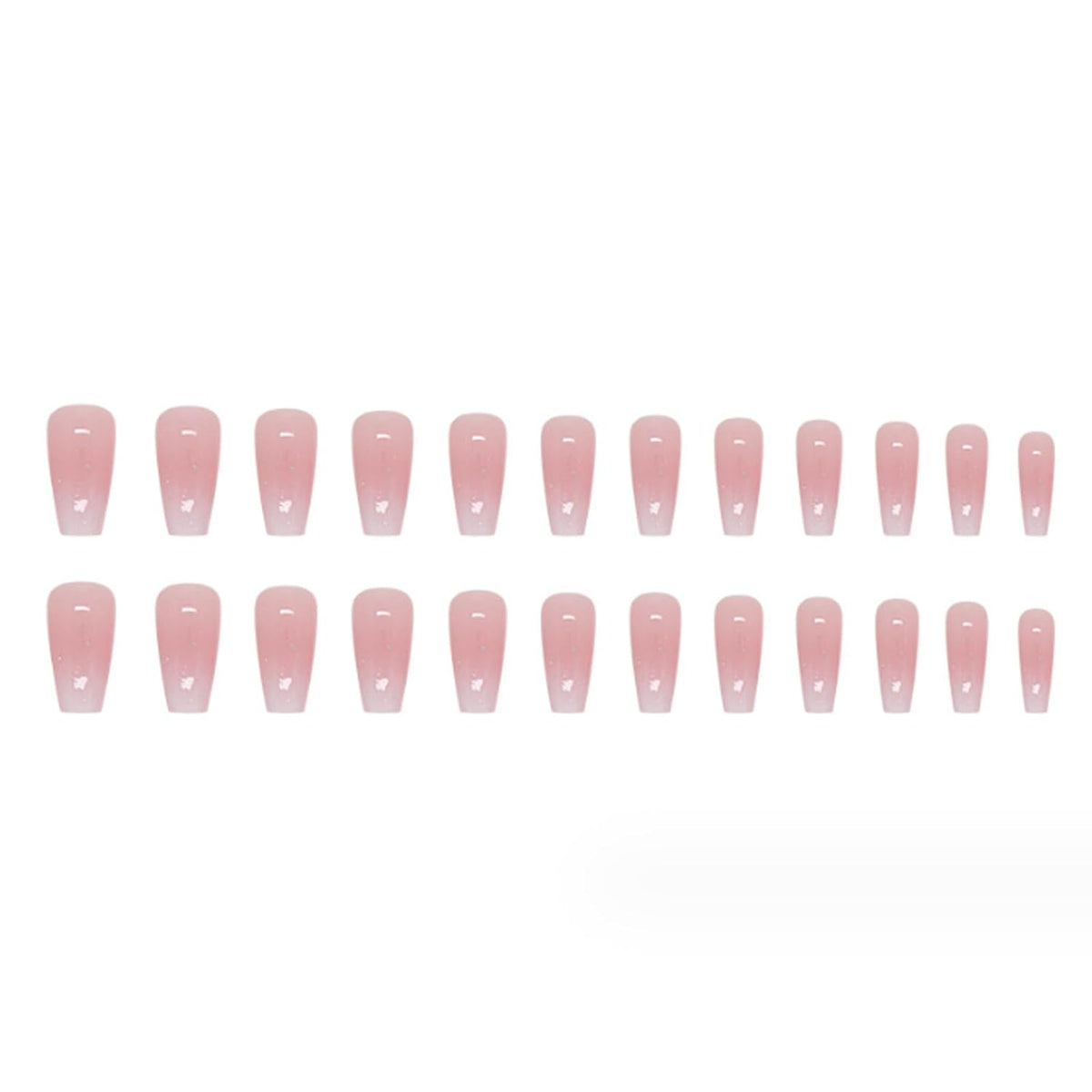 699 Bling Bling Glitter Mid-Length Coffin Nails