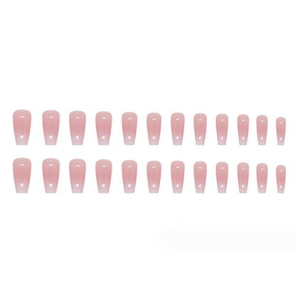699 Bling Bling Glitter Mid-Length Coffin Nails