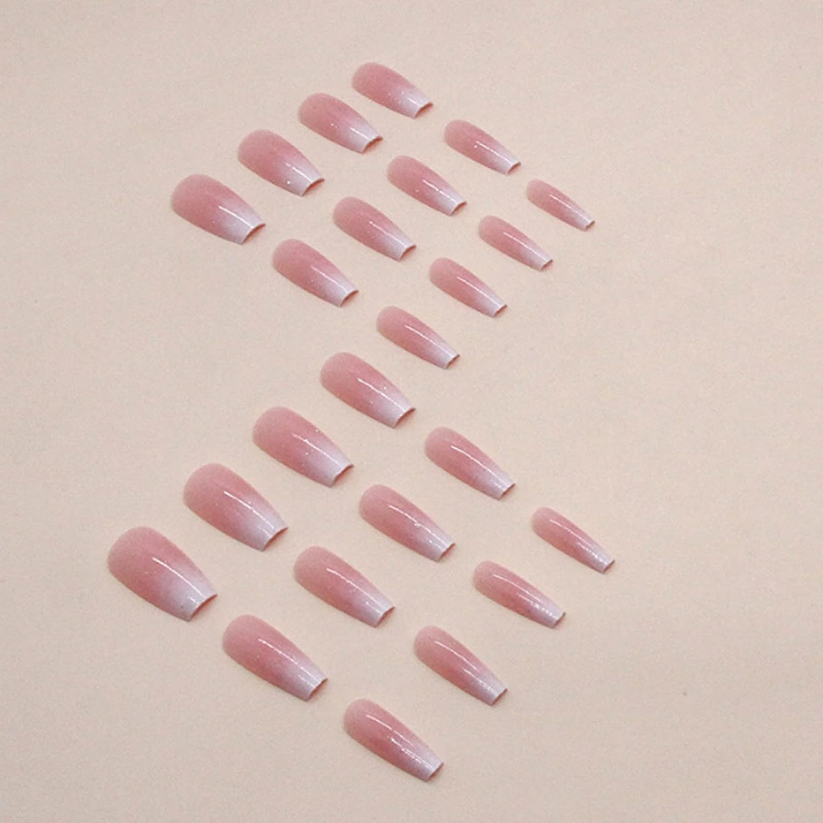 699 Bling Bling Glitter Mid-Length Coffin Nails