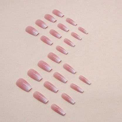 699 Bling Bling Glitter Mid-Length Coffin Nails